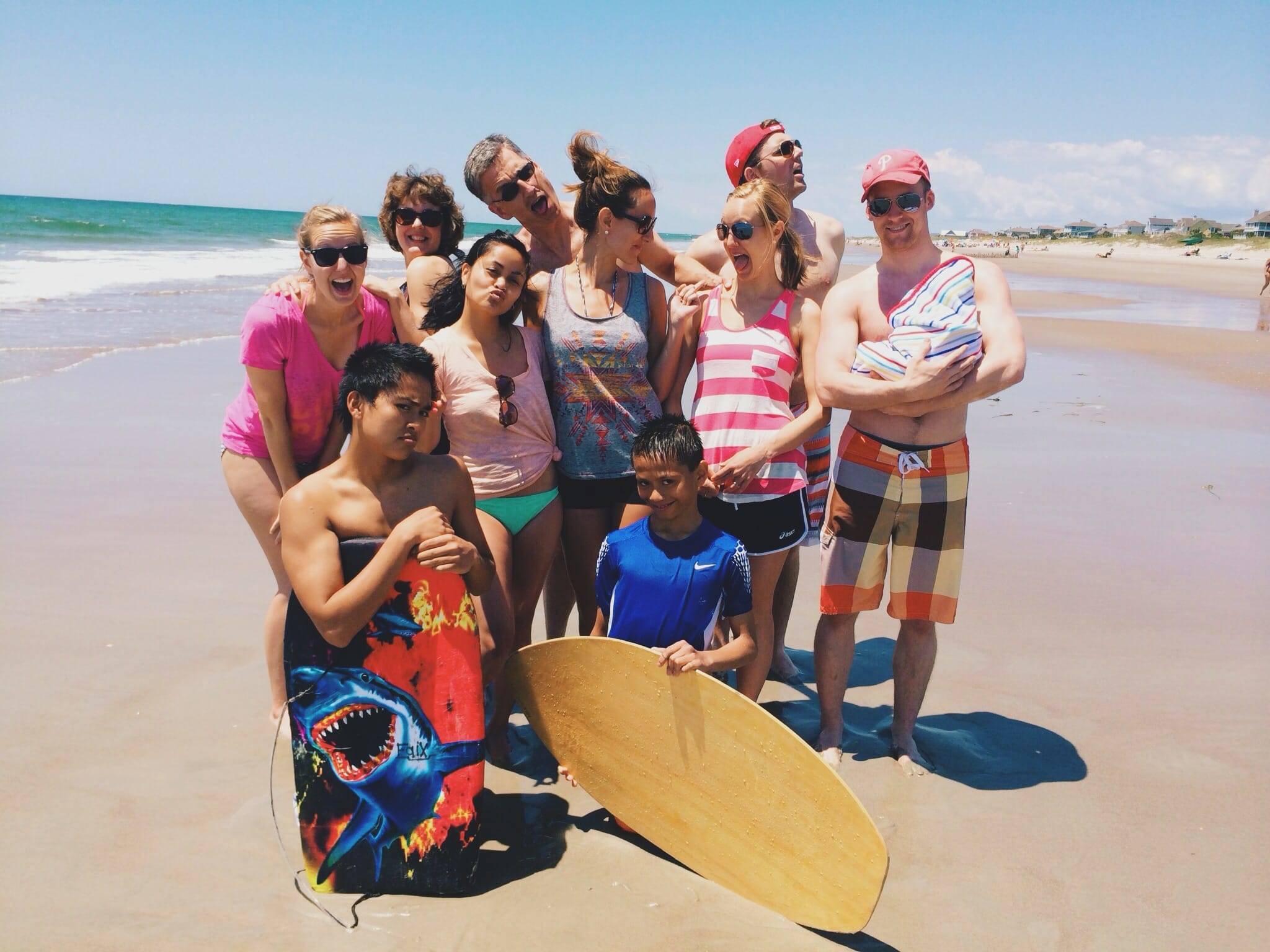 people on a beach