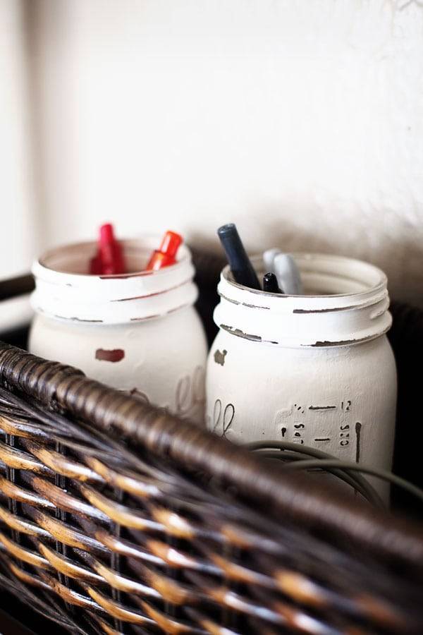 Painted mason jars.