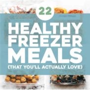 Freezer meals in bag advertising freezer meals.