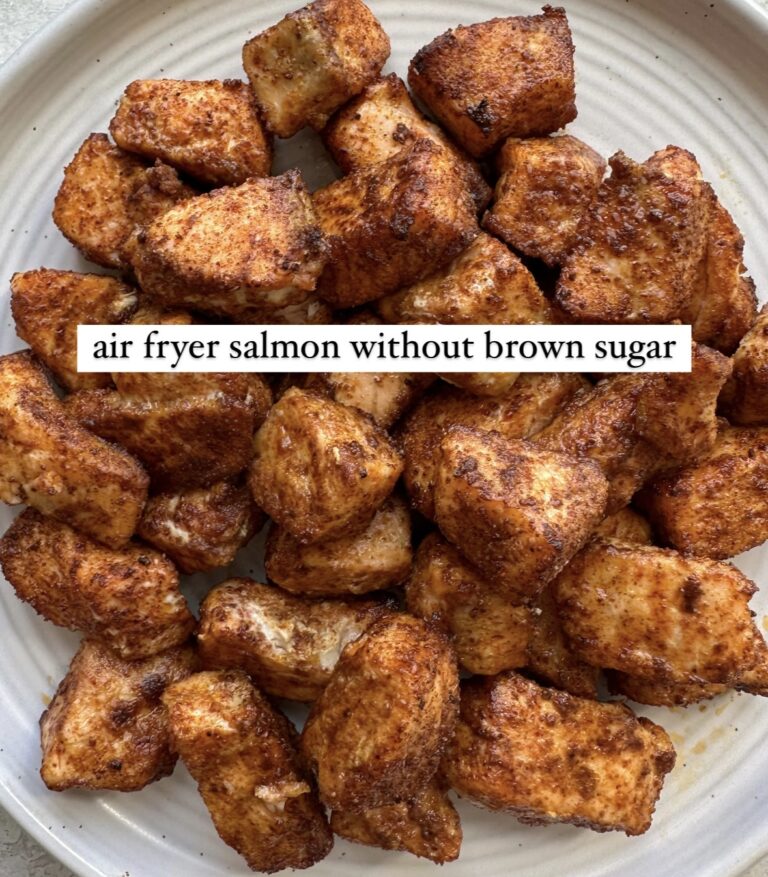 Air fryer salmon made without brown sugar.