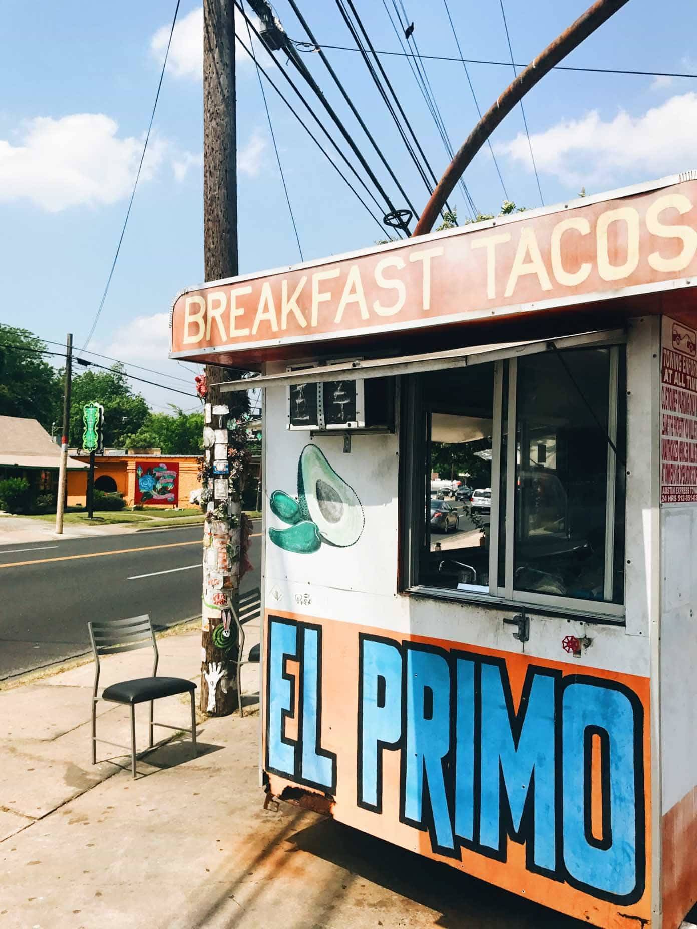 Breakfast taco food truck.