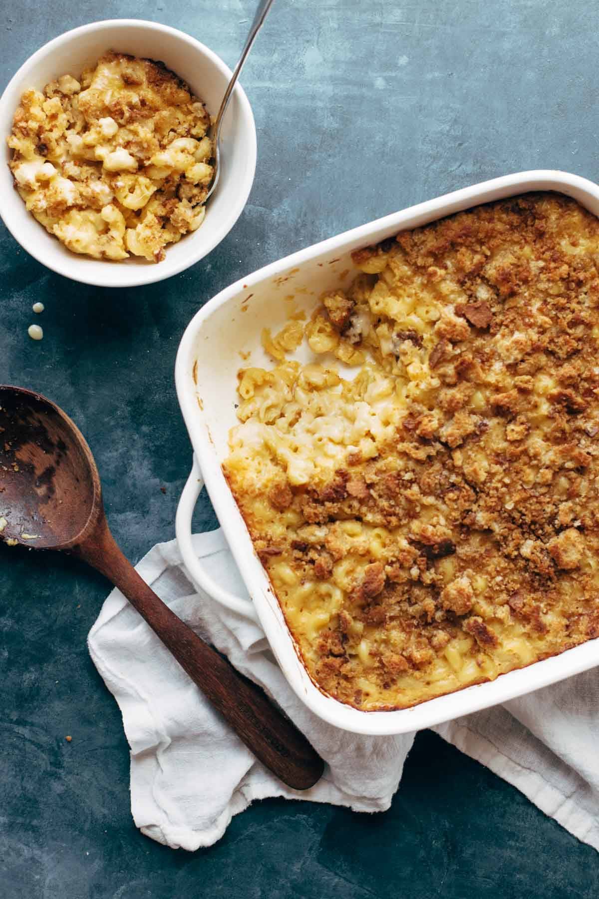 Baked Mac and Cheese - simple ingredients, OMG mac and cheese vibes. perfect comfort food! | pinchofyum.com