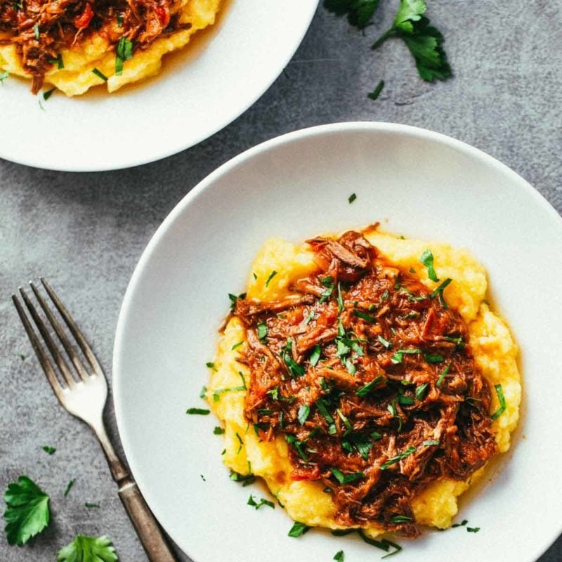 Braised Beef Ragu with Polenta