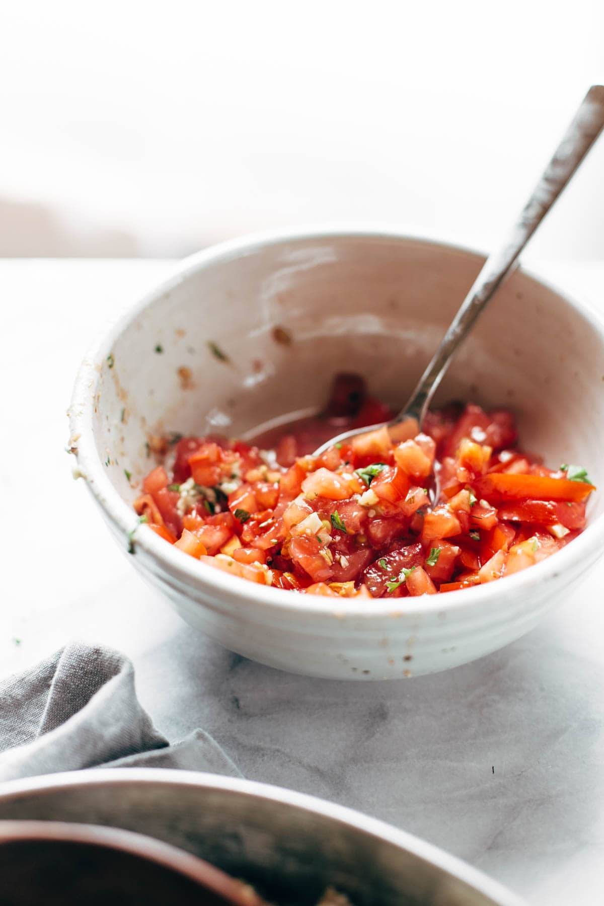 Tomatoes for Healthy Chicken Salad.