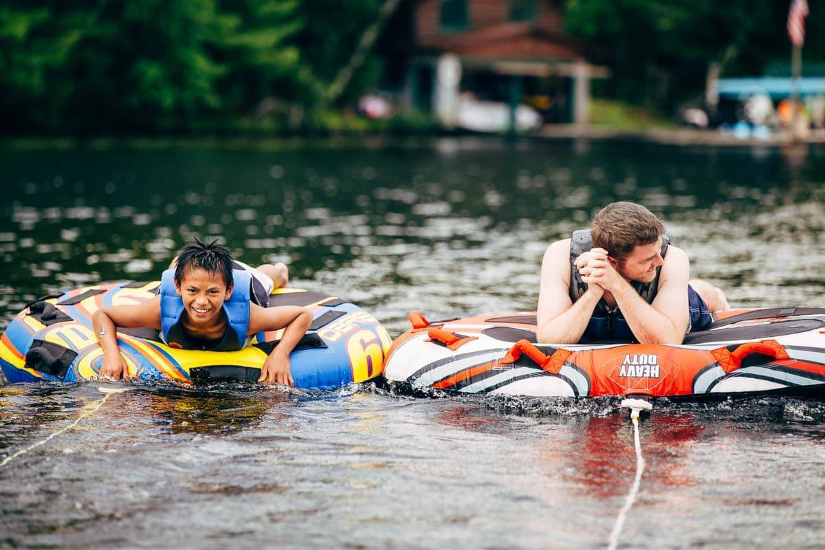 Boys tubing.