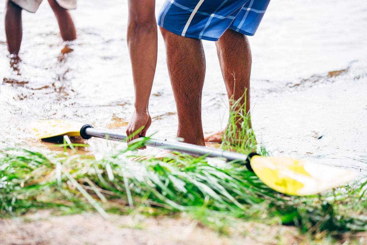 Paddle on the lake.