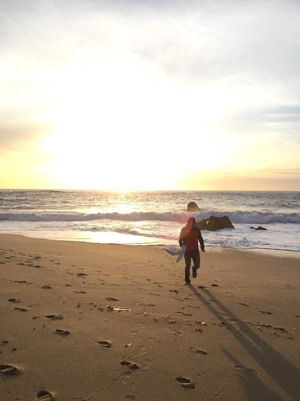 Man on the beach.