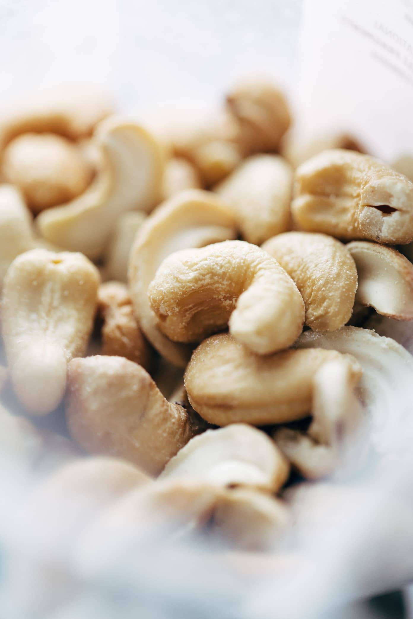 Cashews close up.