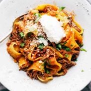 Slow Cooker Beef Ragu in a bowl.