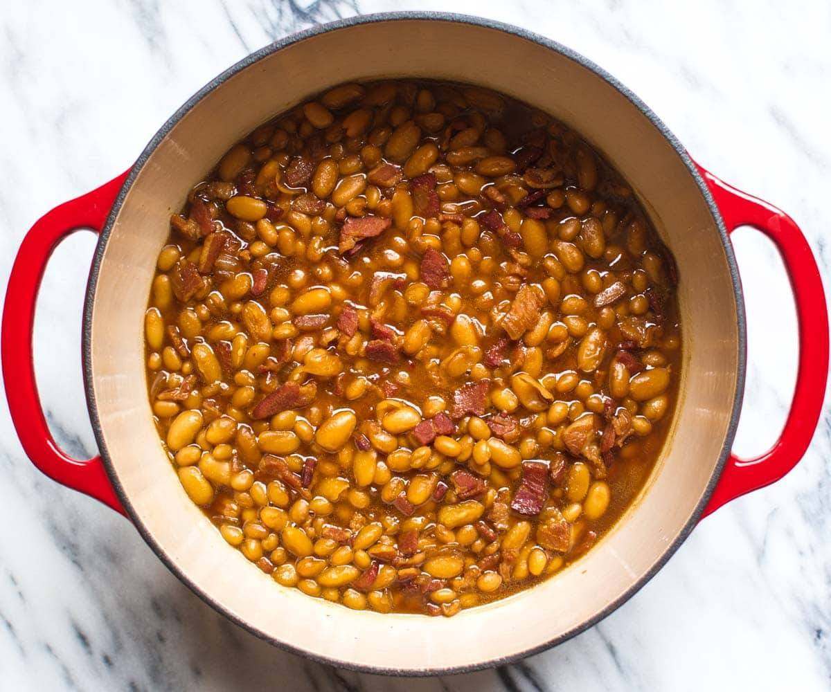 Baked Beans in the Dutch Oven (and 9 other easy one-pot recipe ideas)! | pinchofyum.com