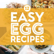 Easy egg recipes in a collage.