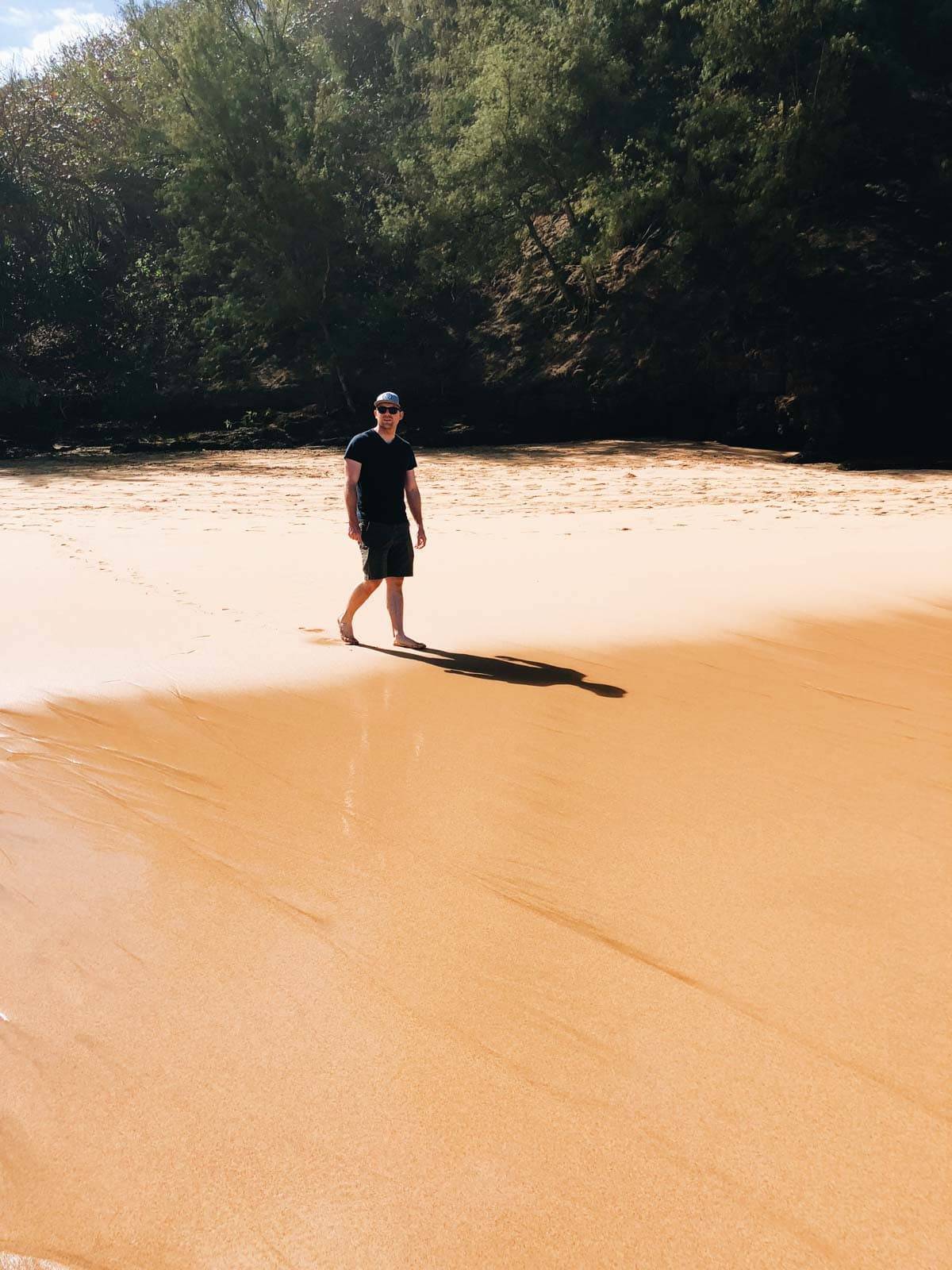 Man standing on the beach.