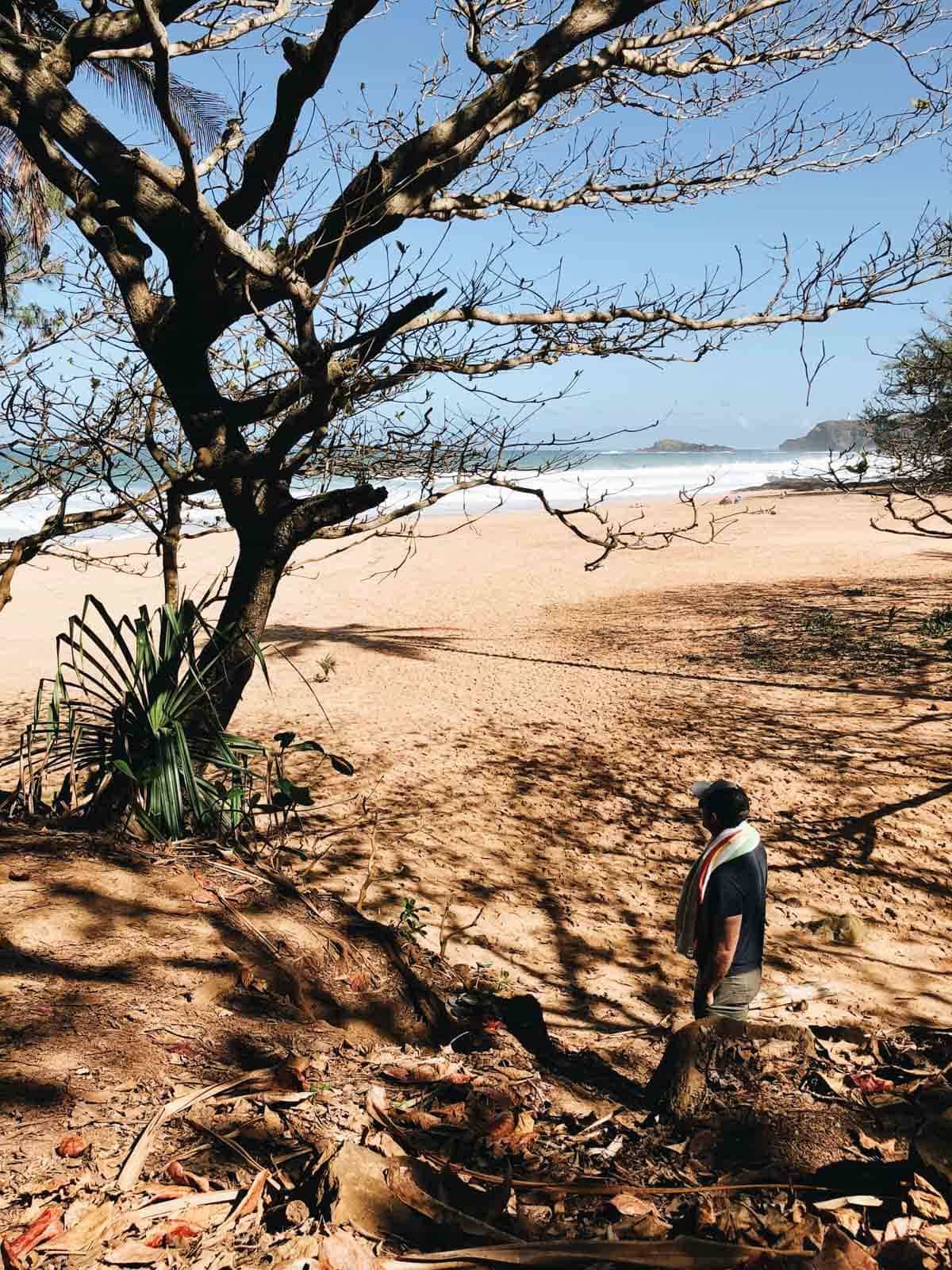 Man standing on the beach.