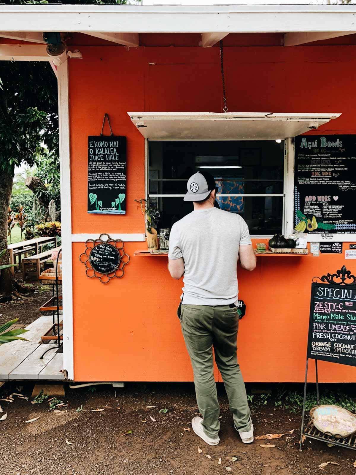 Man ordering food.