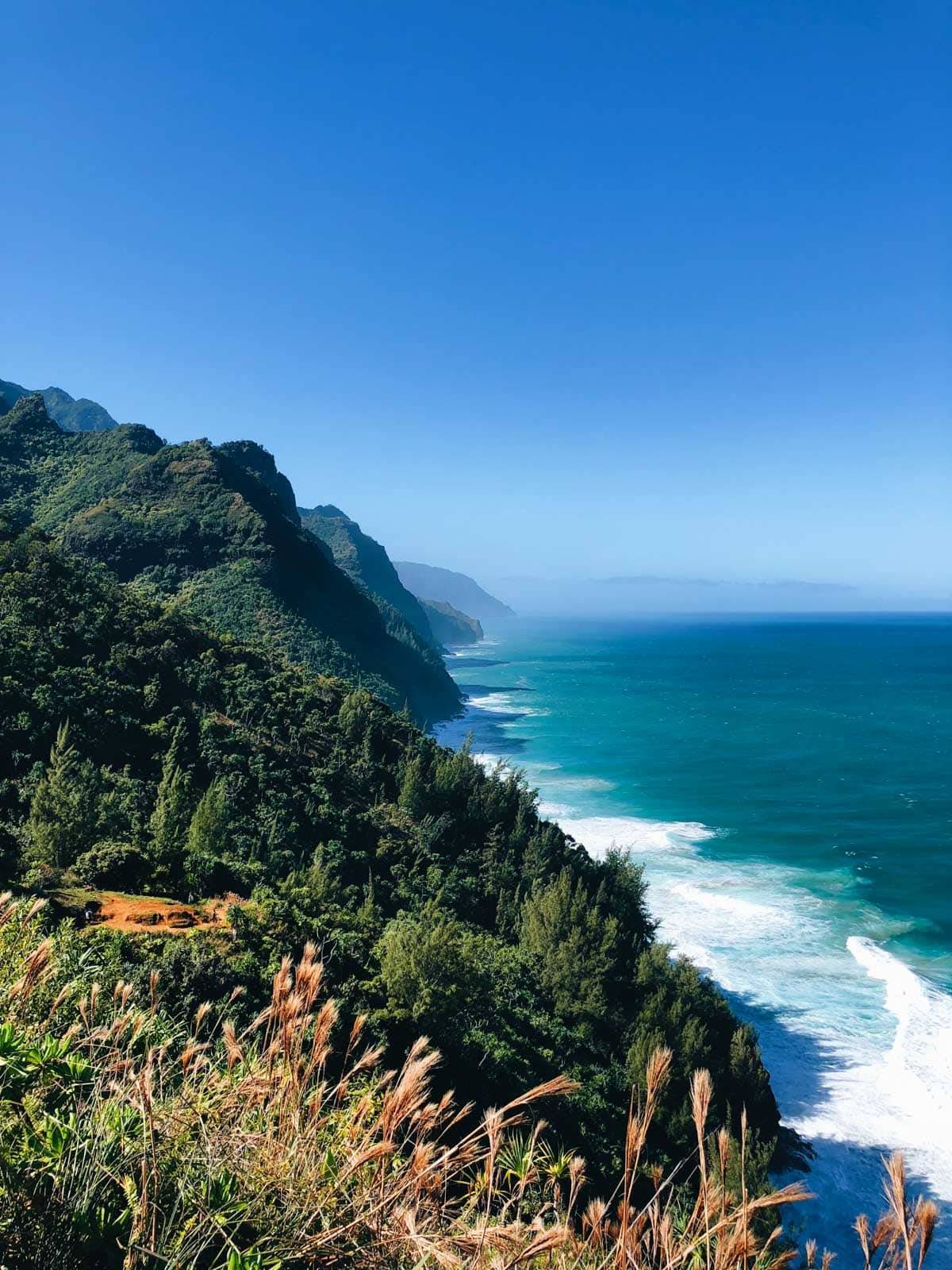 Ocean and mountain view.