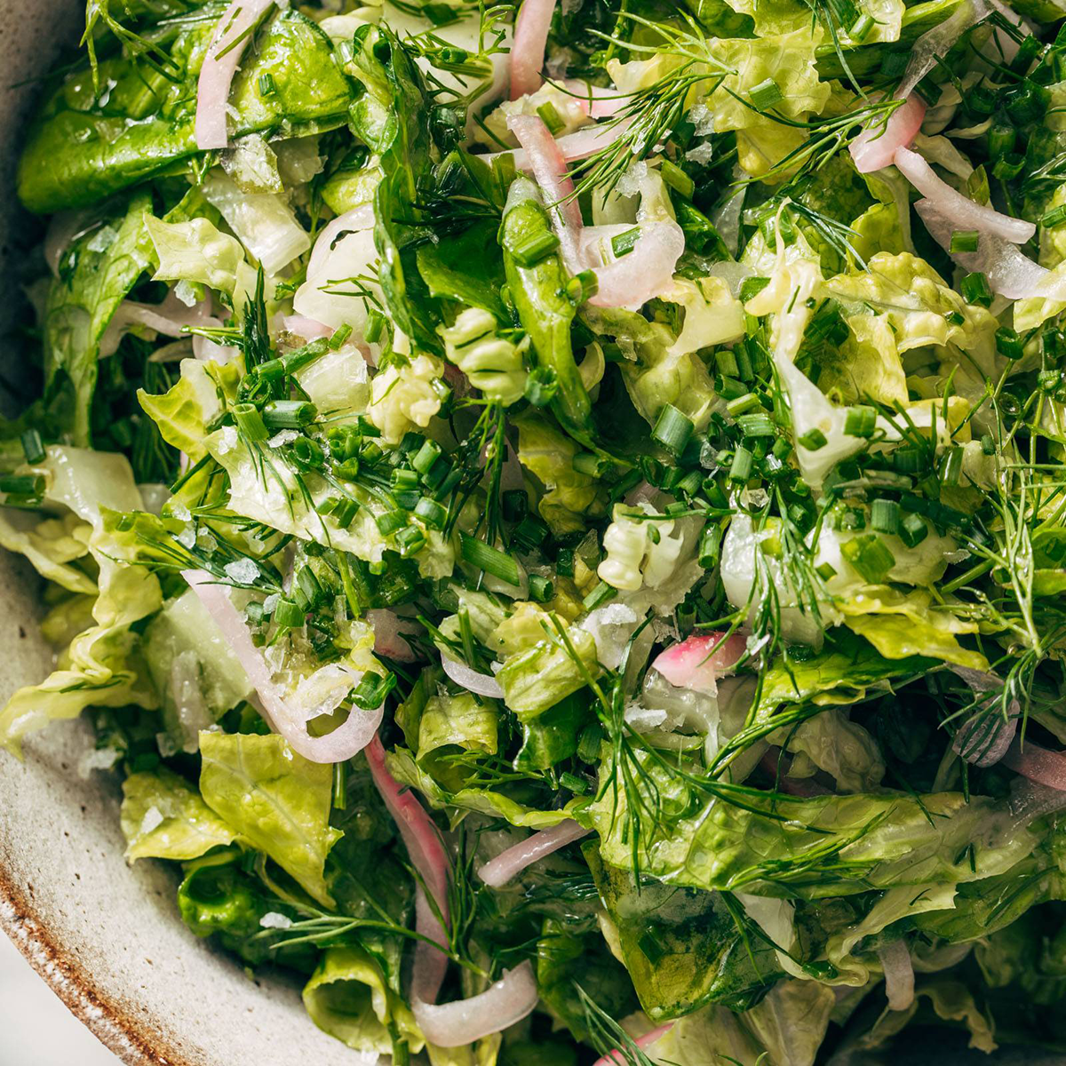 Bistro salad in a bowl.