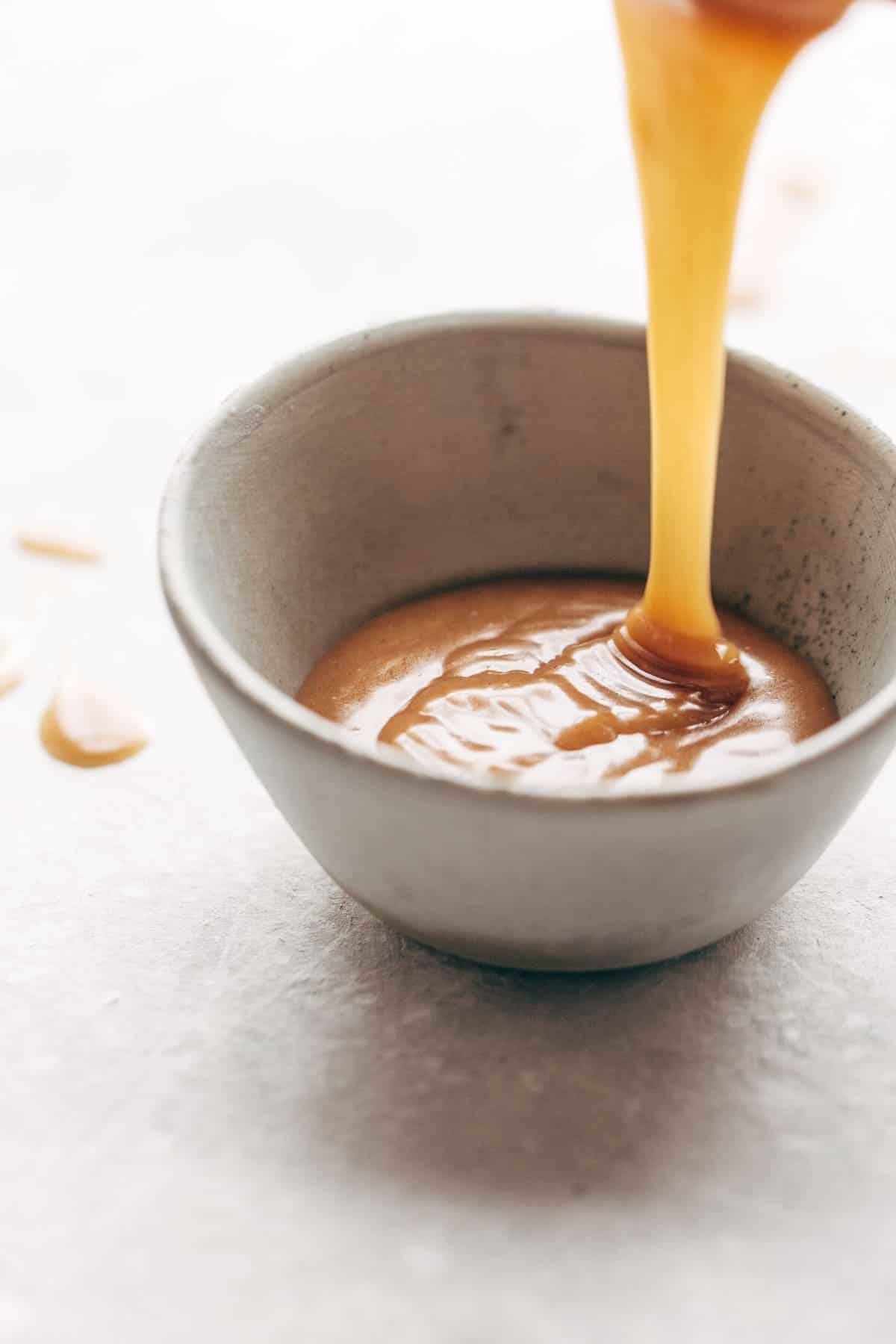 Vegan caramel sauce.