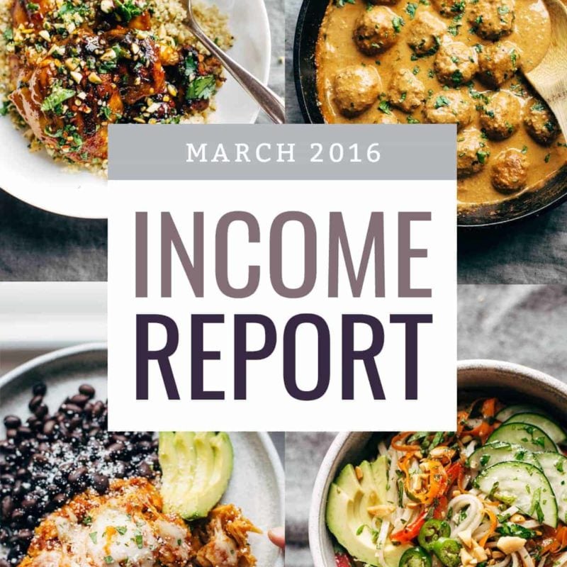 March Traffic and Income Report | pinchofyum.com