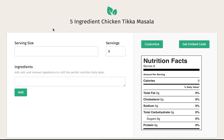 Nutrifox Example from pinchofyum.com.