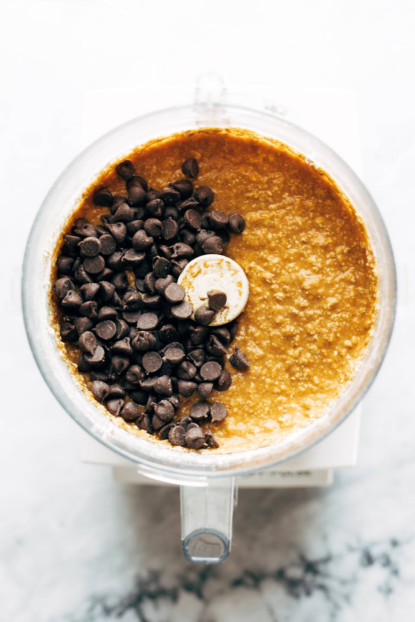 Pumpkin Muffin Batter with Chocolate Chips