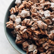 Big bowl of puppy chow.