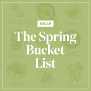 Spring bucket list recap image.