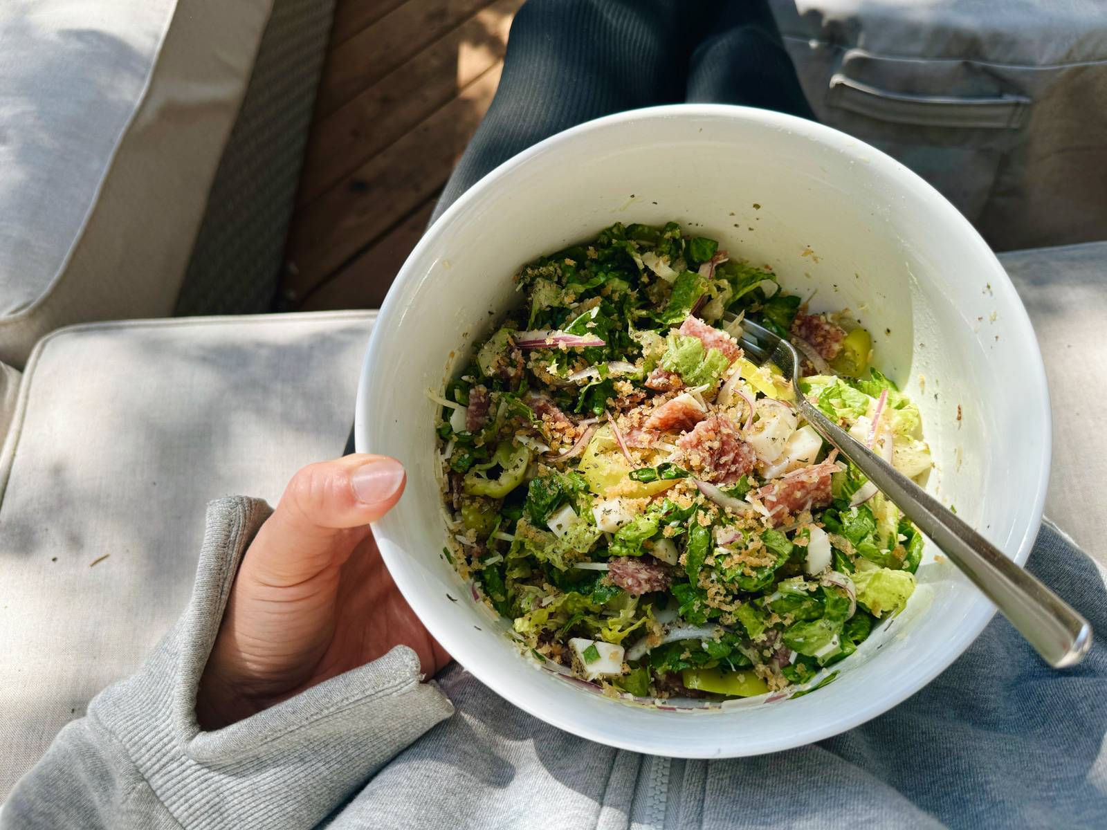 Italian salad in a bowl.