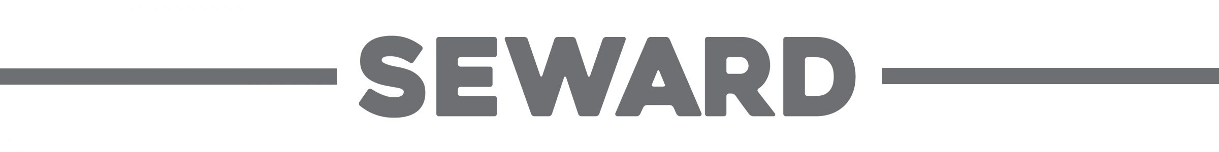 The word SEWARD in gray capital letters with gray horizontal lines extending from each end of the word.