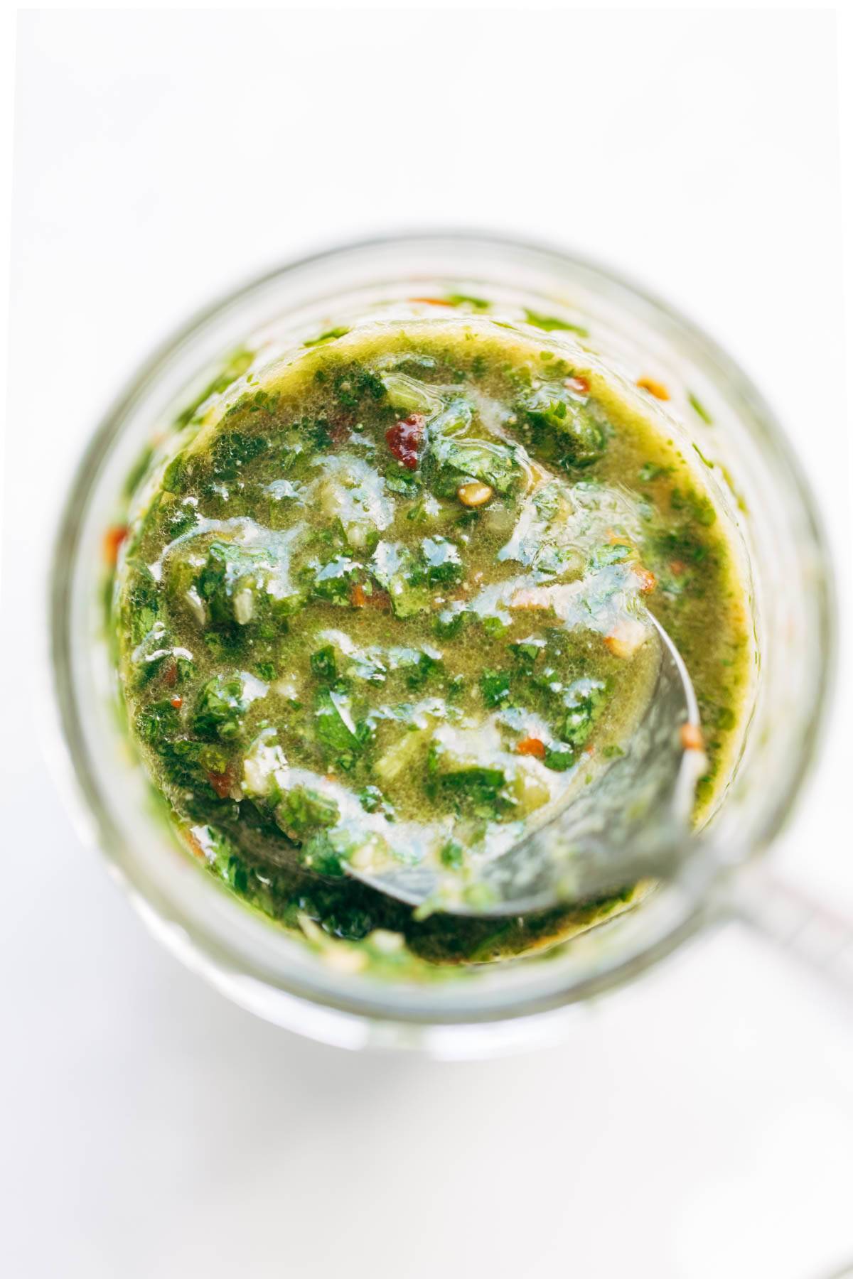 Chimichurri for steak tacos