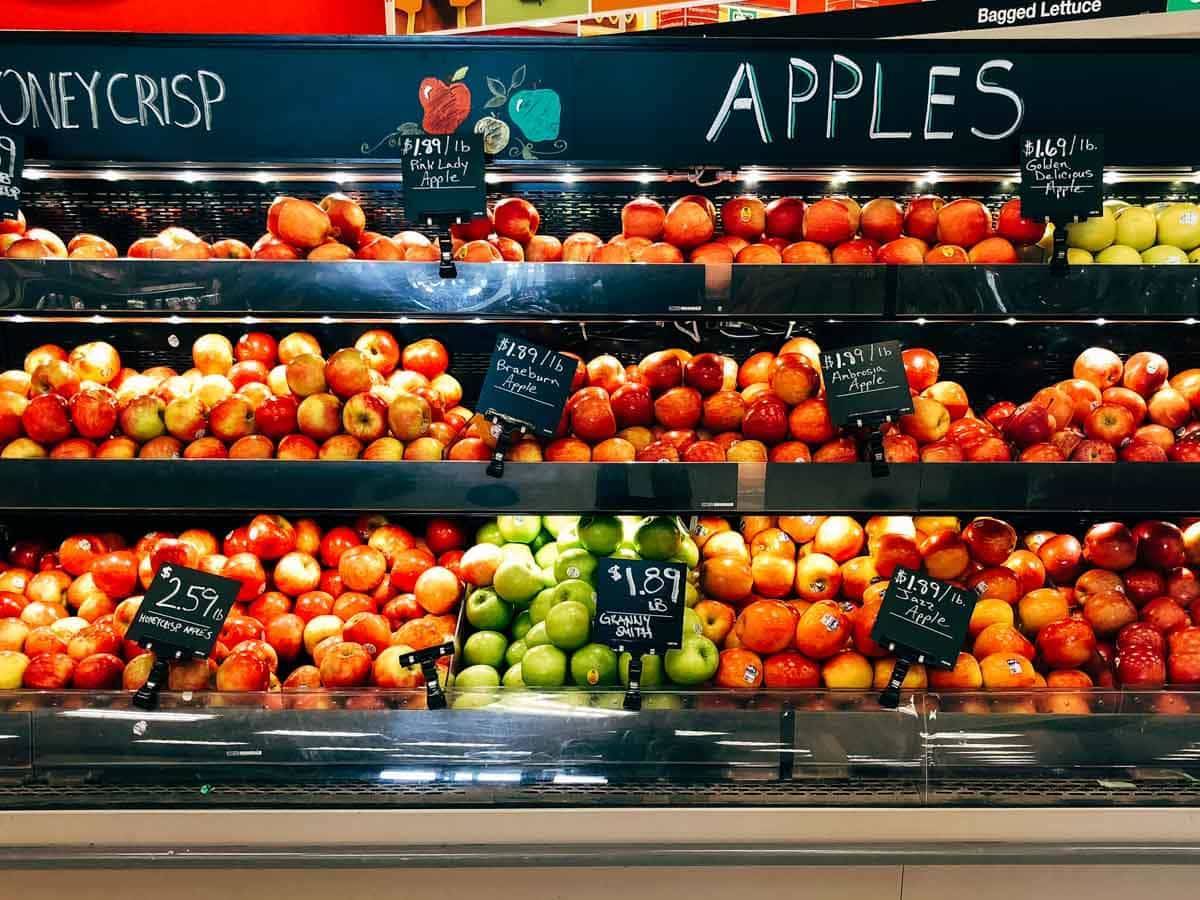 rows of colorful fruits