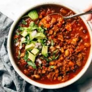 A meaty chili with beans.