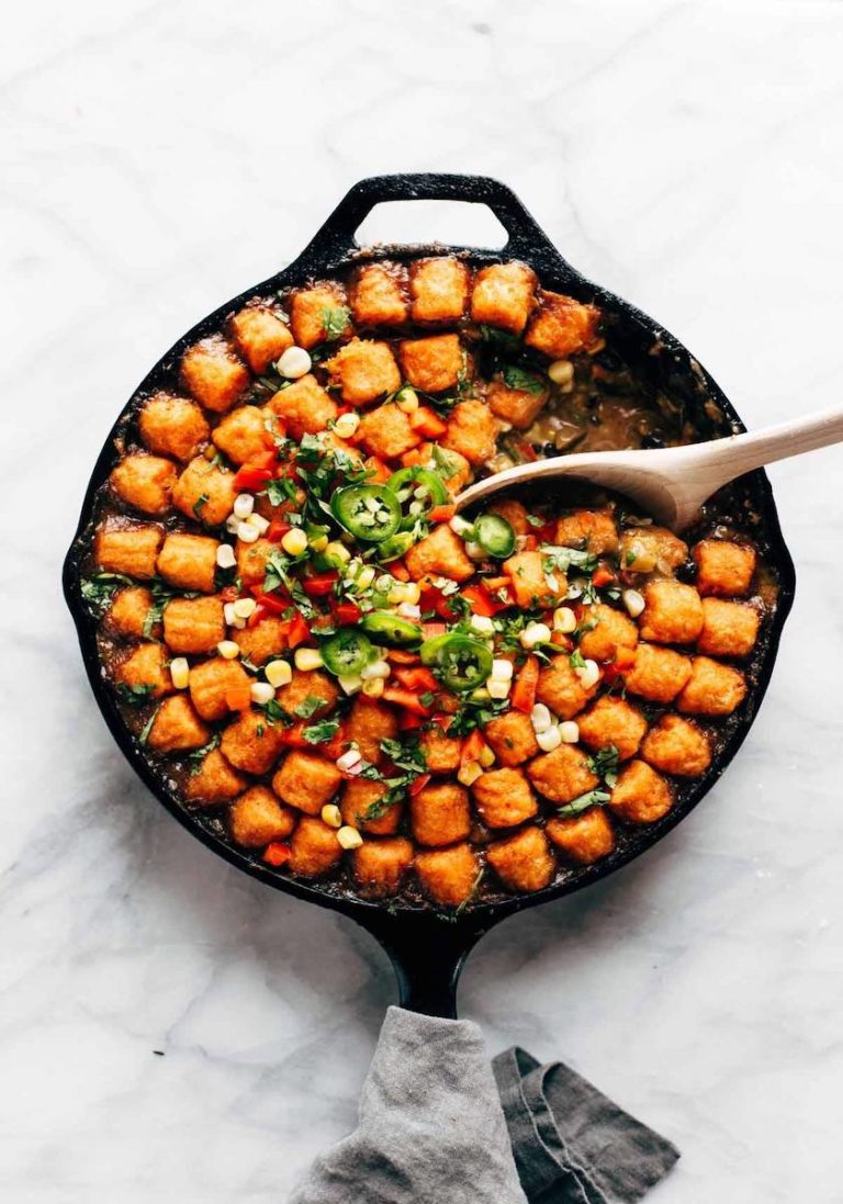 Sweet potato tater tot hotdish