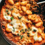 A picture of Three Cheese Baked Gnocchi with Spinach