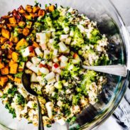 Quinoa with veggies in a bowl.