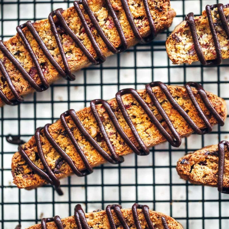 Cranberry Dark Chocolate Biscotti