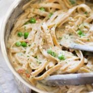 A picture of Lightened Up Whole Wheat Fettuccine Alfredo