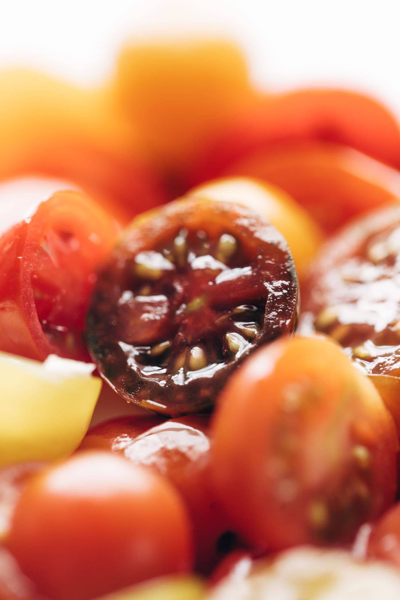 Close up tomatoes.